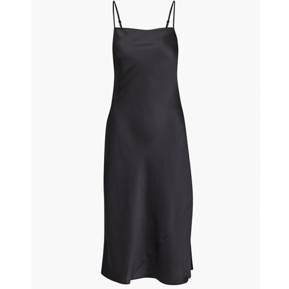 Wilfred ONLY SQUARE SLIP DRESS SMALL BLACK